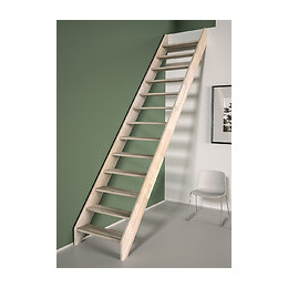 Escalier droit Ardennes en chêne 280x70cm