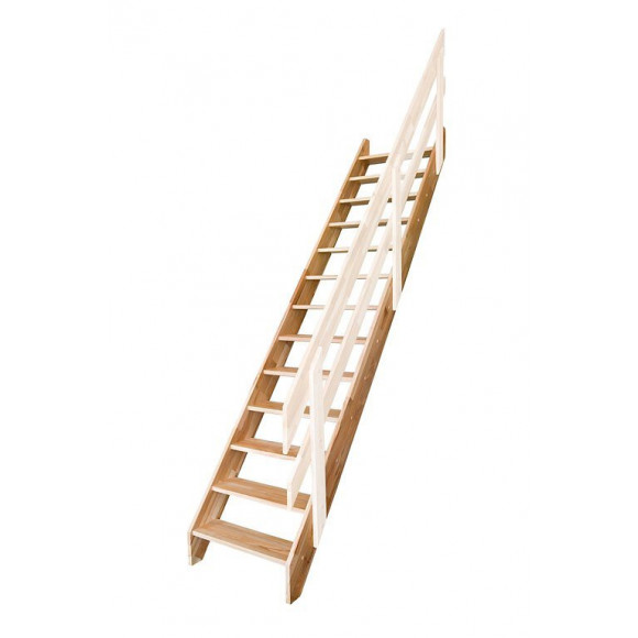 Escalier droit Alsace en hêtre 280x70cm