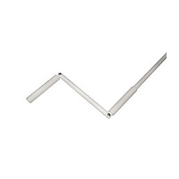 Kit manivelle pour tringle hex 10mm acier Blanc