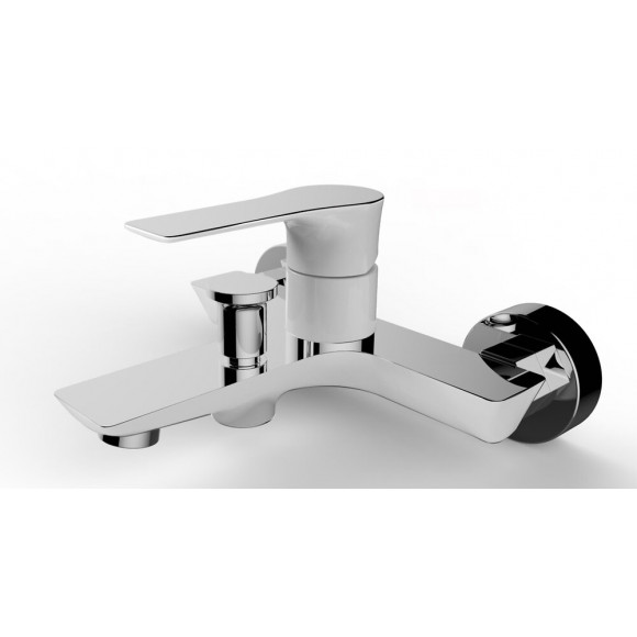 Lover mitigeur bain-douche blanc chromé