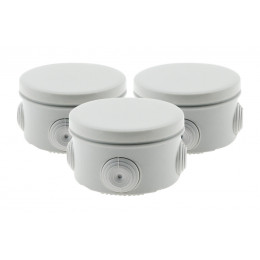 Lot 3 boîtes étanches diamètre 80 profondeur 45mm - IP55