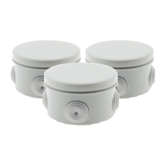 Lot 3 boîtes étanches diamètre 80 profondeur 45mm - IP55