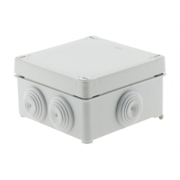Boîte étanche carrée 100x100x50 à visser 1/4 de Tour IP 55