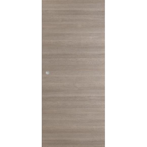 Porte coulissante ELIS Décor Bois structuré Gris Taupe 204x93