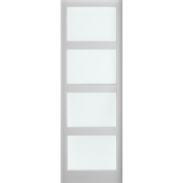 Porte coulissante VALENTIA2 à vitrer en MDF laqué blanc 204x73 Gauche