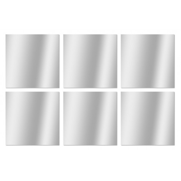 SET 6 MIROIRS CARRES 10X10