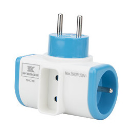 Multiprise 2x16A 1x6A bleu