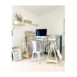 Plateau verre transparent 140x72cm