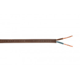 Câble électrique H03WH2-F marron 2x0.75mm2 - L.5m