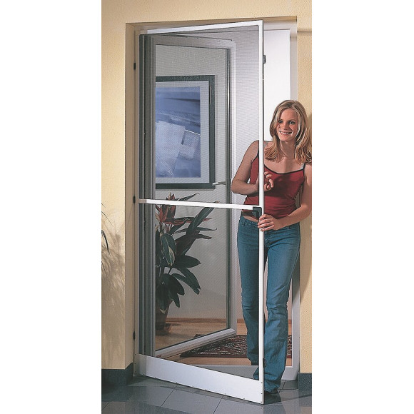 Porte battante moustiquaire blanc 100x210cm