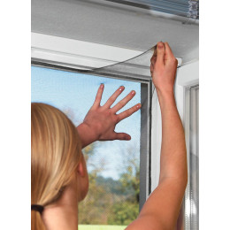 Moustiquaire élastique pour fenêtre blanc 130x150cm