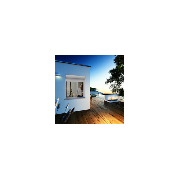 Kit cadre fenêtre moustiquaire FLAT blanc 100x120cm