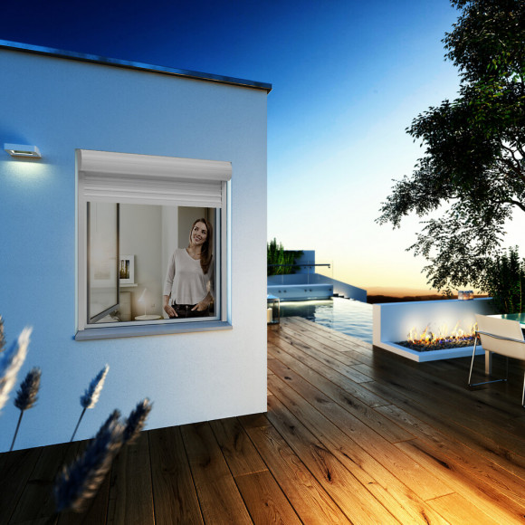 Kit cadre fenêtre moustiquaire FLAT blanc 100x120cm