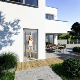 Rideau de porte basic blanc 100x220cm