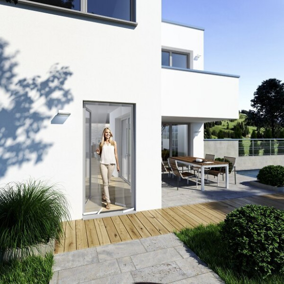 Rideau de porte basic blanc 100x220cm