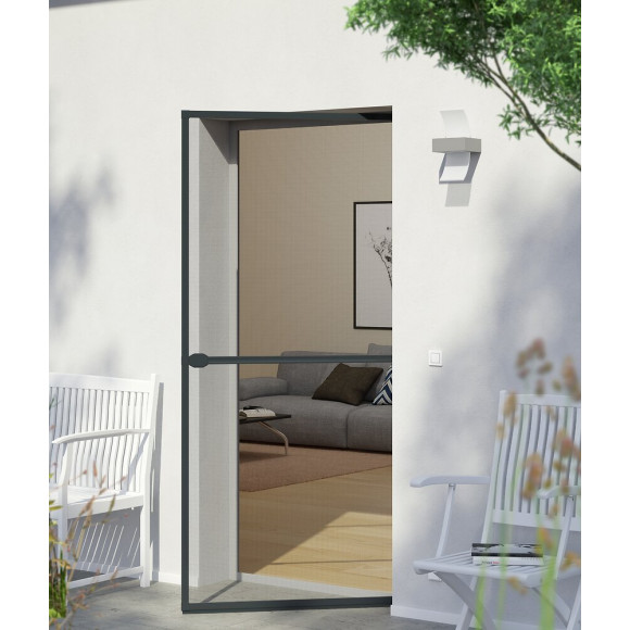 Porte battante alu anthracite 100x210cm