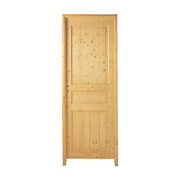 Bloc-porte Sapin 3 panneaux 204x83 Poussant droit