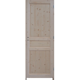 Bloc-porte Sapin 3 panneaux 204x63 Poussant gauche
