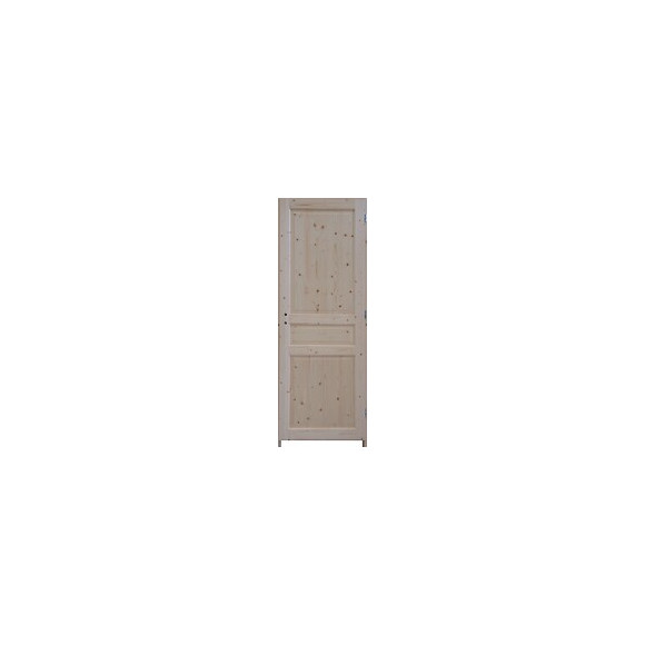 Bloc-porte Sapin 3 panneaux 204x63 Poussant gauche