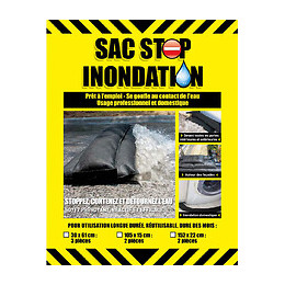 LOT DE 3 SACS ANTI INONDATION 152 X 22 CM