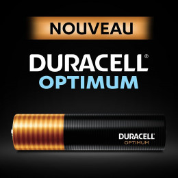 Piles alcalines AAA x4 Duracell Optimum, 1.5V LR03