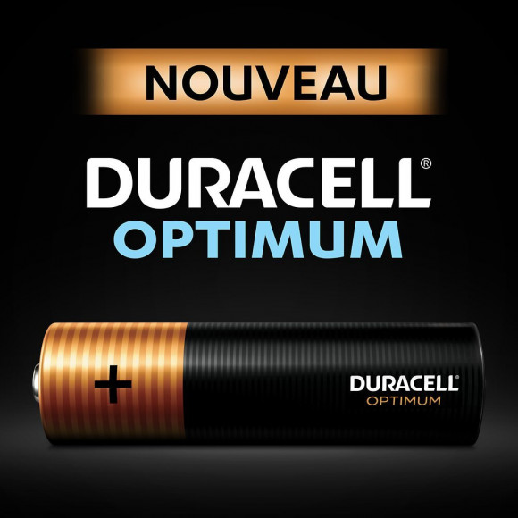 Piles alcalines AA x8 Duracell Optimum, 1.5V LR06