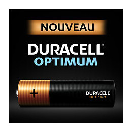 Piles alcalines AA x4 Duracell Optimum, 1.5V LR06