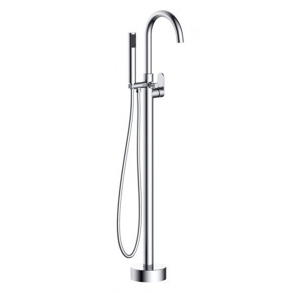 Charme colonne de sol mécanique chromée pour baignoire ilot