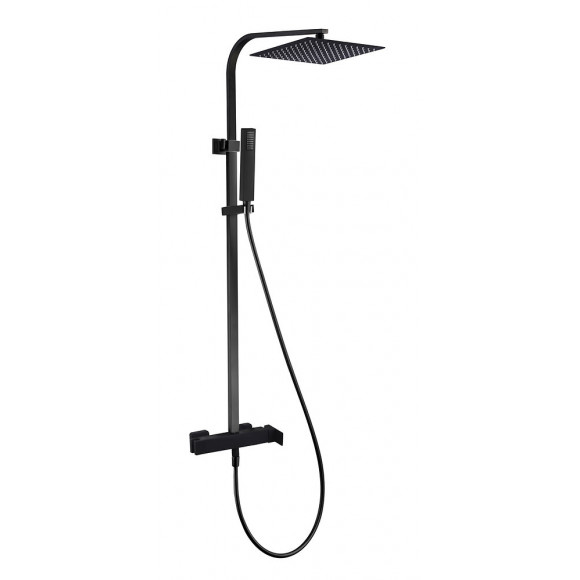 Kiara colonne de douche noire avec mitigeur mécanique