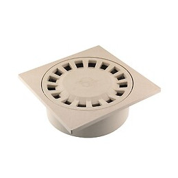 Siphon de cour 200x200mm sortie D.63/80/100 sable