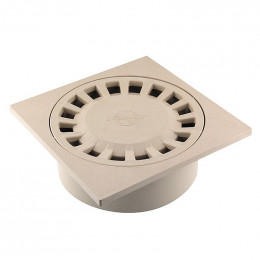 Siphon de cour 200x200mm sortie D.63/80/100 sable