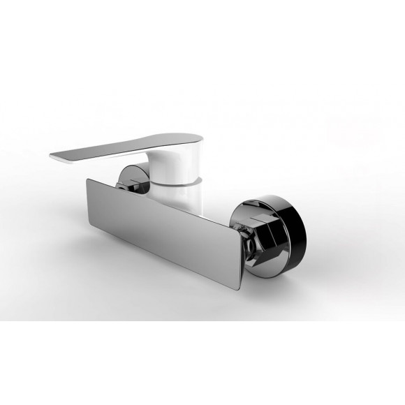 Lover mitigeur douche blanc chromé
