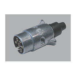 Prise 7 broches mâle métal pour remorque