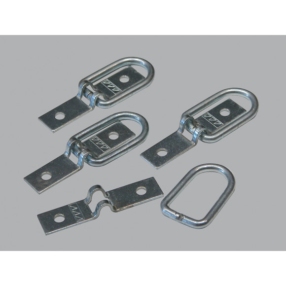 Lot de 4 anneaux de sanglage remorque