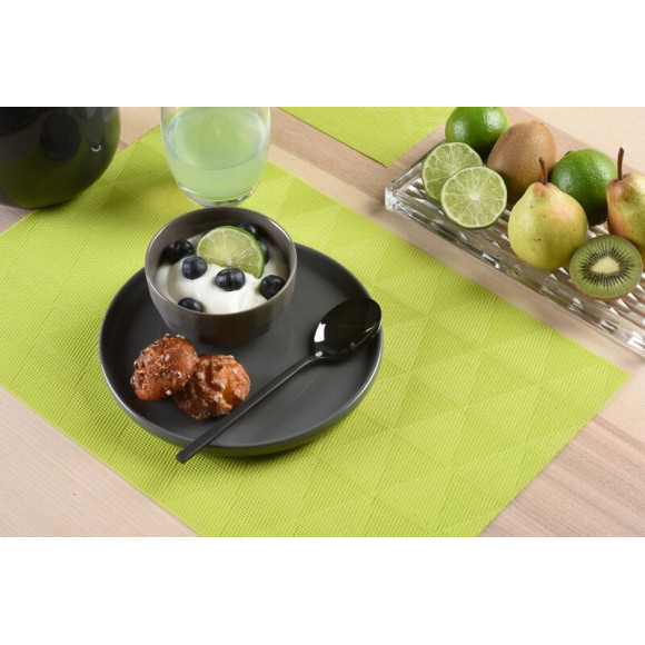 set de table tressé triangle apple green