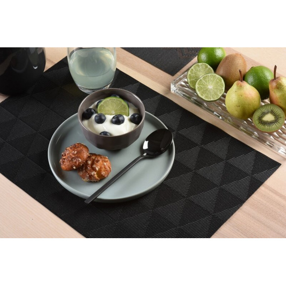 set de table tressé triangle black