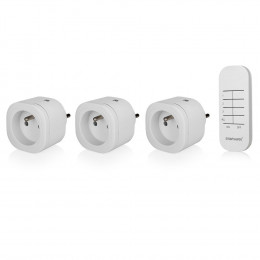 Kit de mini-prises commandées intérieur 3 prises 3000 W - Télécommande