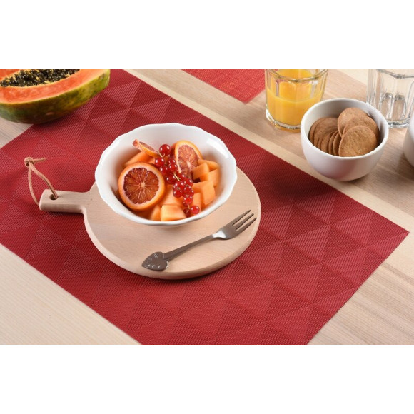 set de table tressé triangle cherry