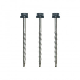 Sachet de 100 vis autoperceuses laquées pour support bois - RAL 7016