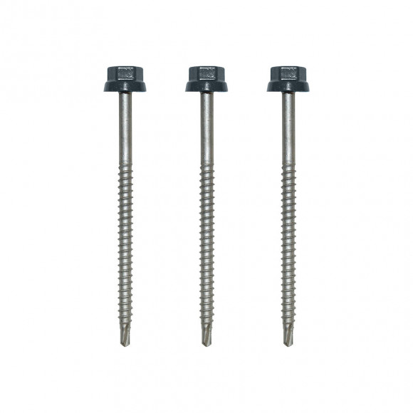 Sachet de 100 vis autoperceuses laquées pour support bois - RAL 7016