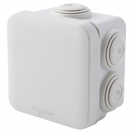 Mureva Box - Boîte de dérivation grise IP55 7 entrées 65x65x45mm