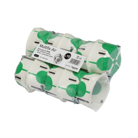 Lot de 10 Multifix Air - boîte d'encastrement - Ø 67mm - prof 40mm, 1P