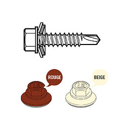 Kit de fixation tôle multiusages anthracite et beige