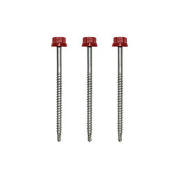 Sachet de 100 vis autoperceuses galvanisées pour support bois RAL 8012