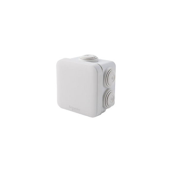 Mureva Box - Boîte de dérivation grise IP55 7 entrées 65x65x45mm