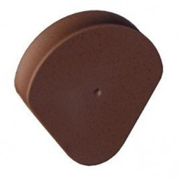 Fronton de rive à rabat pour faîtière demi-ronde Rouge