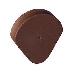 Fronton de rive à rabat pour faîtière demi-ronde Rouge