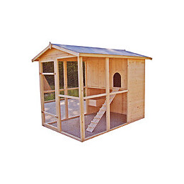 Poulailler très grande taille XXL et grande hauteur 204 cm / 4,69 m2