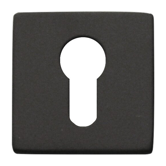 2 rosaces de fonction carrées métal noir cylindre D.52