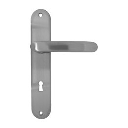 Garniture sur plaque Morgan zamak nickel mat clé